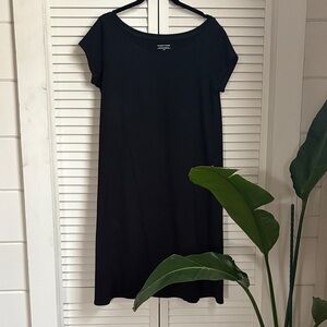 Eileen Fisher Classic Black Midi Dress